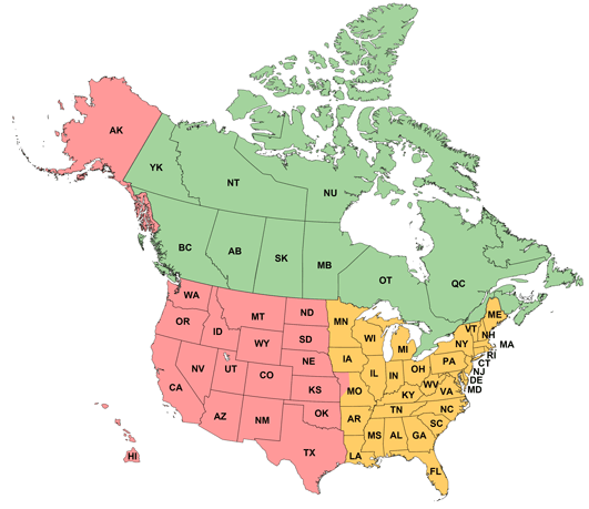 MQ North America Sales Map